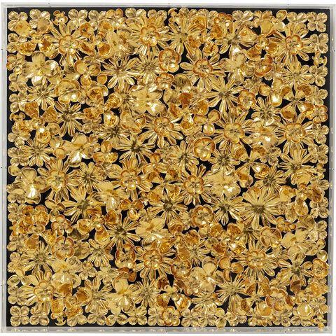 Object Picture Gold Flower 80x80cm