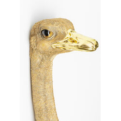 Wandschmuck Ostrich Gold 19x72cm