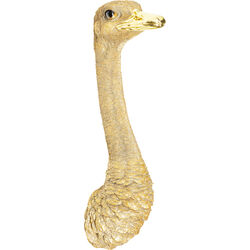 Wandschmuck Ostrich Gold 19x72cm