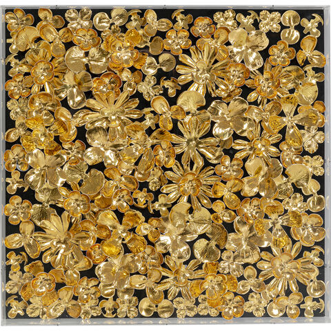Object Picture Gold Flower 60x60cm