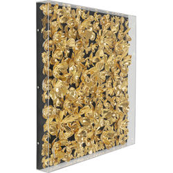 Object Picture Gold Flower 60x60cm