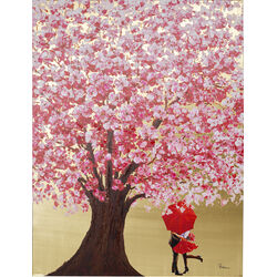 Cuadro Touched Flower Couple oro rosa 120x160cm