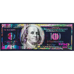 Cuadro cristal Metallic Dollar 200x80cm