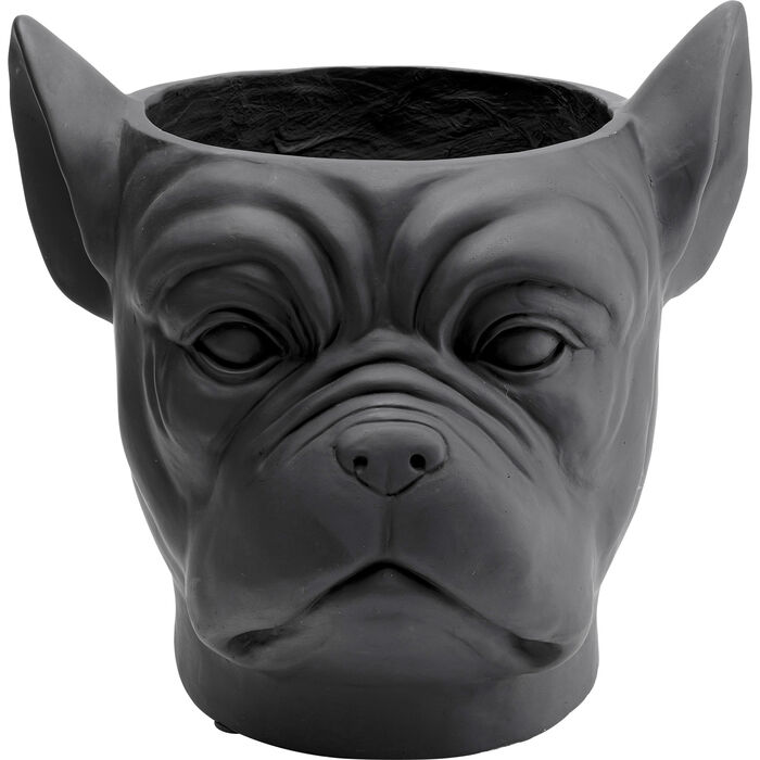 Cachepot décoratif Bulldog noir