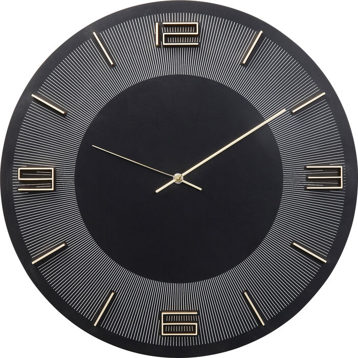 Horloge murale Leonardo noir/doré Ø49cm