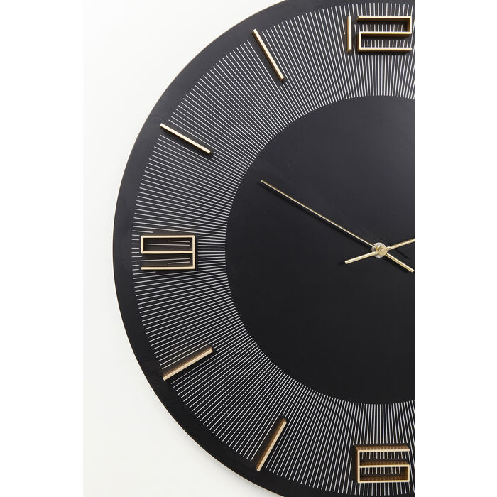 Horloge murale Leonardo noir/doré Ø49cm