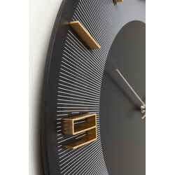 Horloge murale Leonardo noir/doré Ø49cm