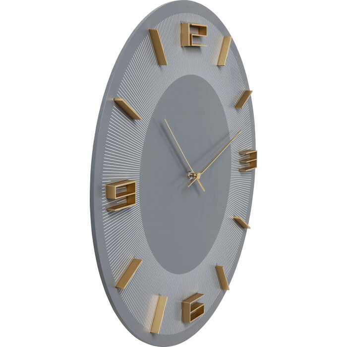 Reloj pared Leonardo gris/oro Ø49cm