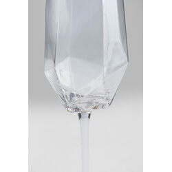 Champagne Glass Diamond Gold Rim