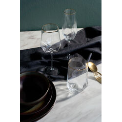 Sektglas Diamond Gold Rim