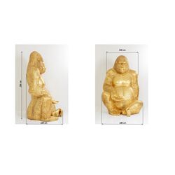 Deko Figur Gorilla Gold XXL 249