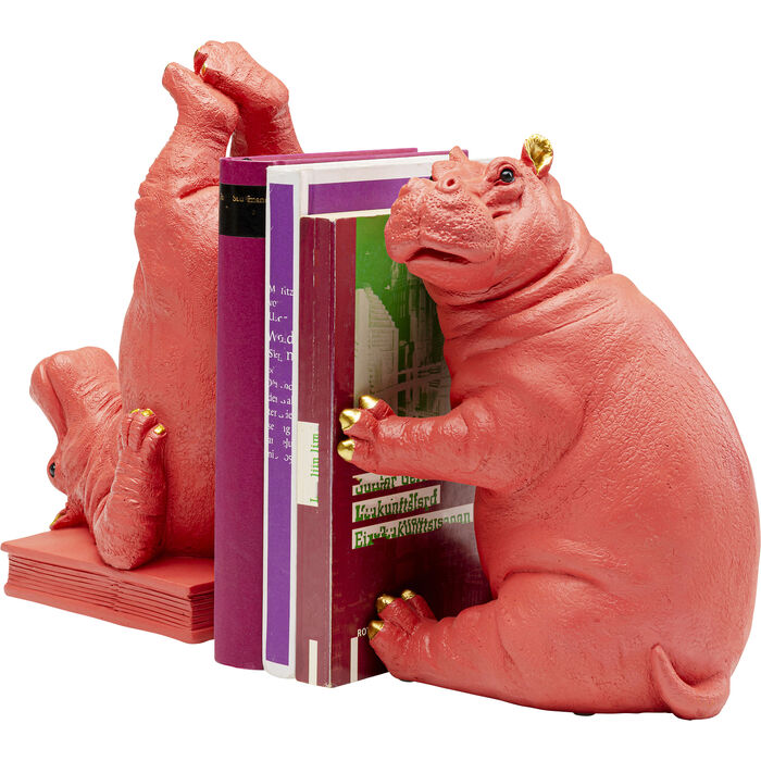 Sujetalibros Hippo rosa (2/Set)