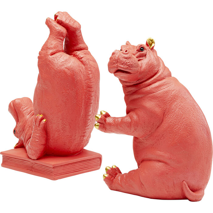Fermalibro Hippo rosa (2/set)