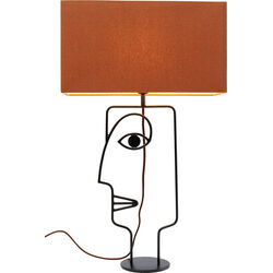 52451 Table Lamp Face Wire Orange