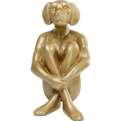 Deco Object Sitting Dog Gold 80