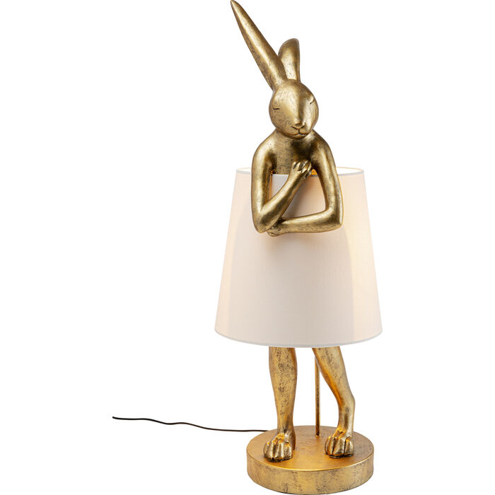 Lampe à poser Animal Rabbit doré/blanc 88cm