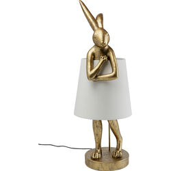 Table Lamp Animal Rabbit Gold/White 88cm