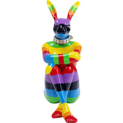 Deco Figurine Sitting Rabbit Rainbow 80