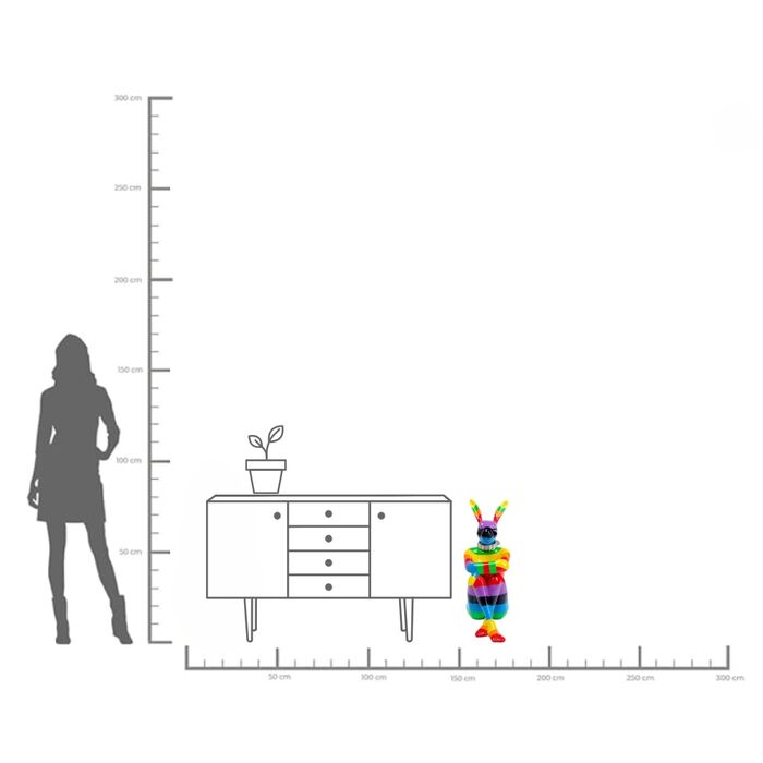 Figura deco Rabbit Gillie Rainbow 80