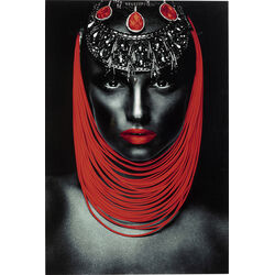 Picture Glass Lady Red Lips 80x120