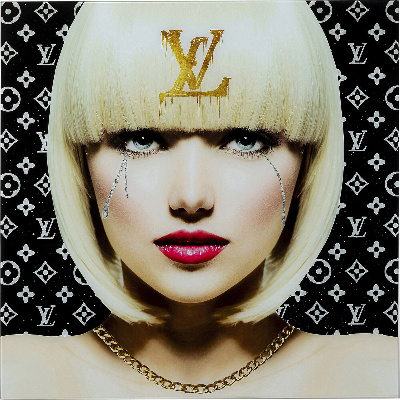 [52593] Cuadro cristal Runny Eyes 80x80