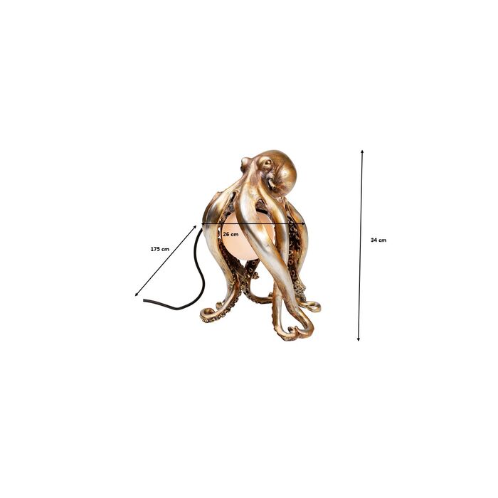 Lámpara mesa Animal Octopus 34cm