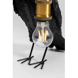 Table Lamp Animal Crow Mat Black 34cm