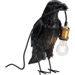 Lámpara mesa Animal Crow mate negro 34cm