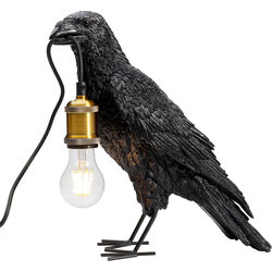 Lampada da tavolo Animal Crow nero opaco 34cm