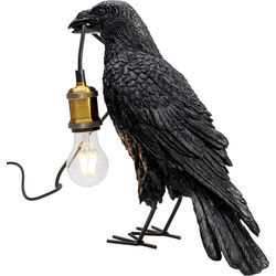 Lámpara mesa Animal Crow mate negro 34cm