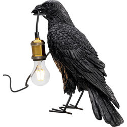 Lampada da tavolo Animal Crow nero opaco 34cm