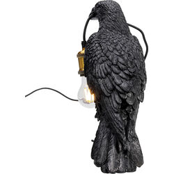 Tischleuchte Animal Crow Matt Schwarz 34cm