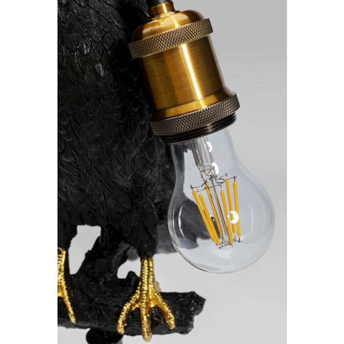 Lampe à poser Animal Sitting Crow noir mat 61cm