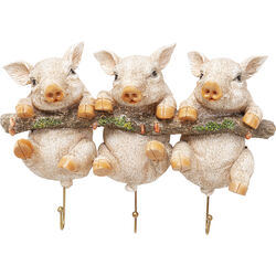 52746Wall Hooks Three Mini Pigs