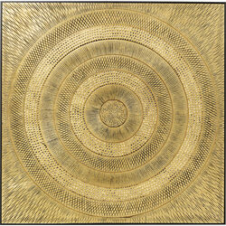 Cuadro (objetos) Art Circle oro 120x120cm