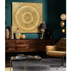 52766 - Object Picture Art Circle Gold 120x120cm
