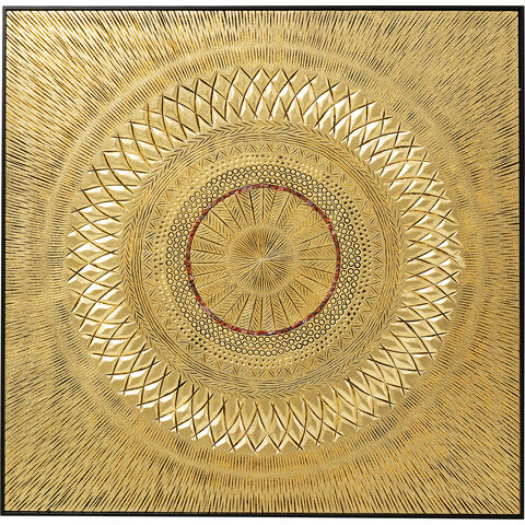 Tableau décoratif Art Geometric Circle doré 120x12