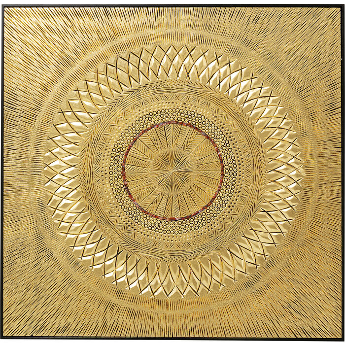 Cuadro (objetos) Art Geometric Circle oro 120x120c