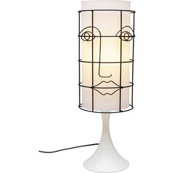 Lámpara mesa Grid Face blanco 60cm
