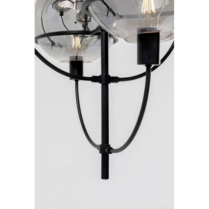 dalton 3 way steampunk ceiling light in black