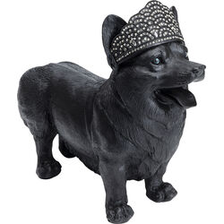 Deco Figurine Royal Standing Corgi Black 52cm