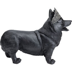 Deco Figurine Royal Standing Corgi Black 52cm