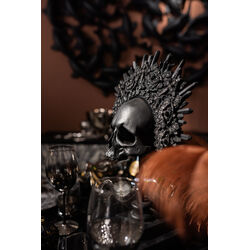 52821 - Oggetto decorativo King Skull nero 49cm