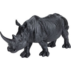 Deco Figurine Walking Rhino Black 56cm