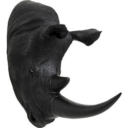 Decorazione da parete Rhino Head Antique nero 22x4