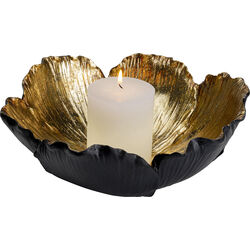 Deco Bowl Flower Bloom Black Gold Ø25cm