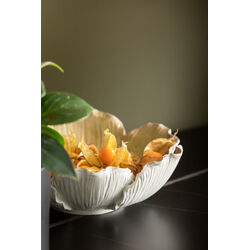 Coupe décorative Flower Bloom crème-doré Ø20cm