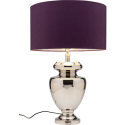 Lámpara mesa Barock plata violeta 49cm