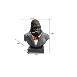 Deko Objekt Smoking Gorilla 48cm
