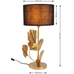 Tischleuchte Flores Gold 62cm